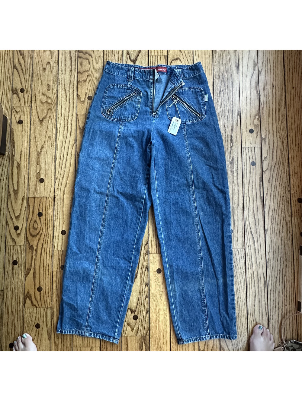 Revolt 90s Blue Denim Jeans 13/14 Wide Leg Retro Style